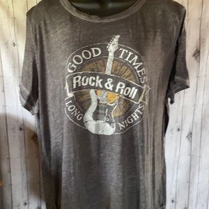 Maurices Graphic Tee Rock n Roll Plus Size XXL